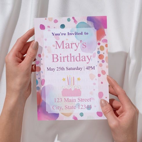 Spring Birthday Invitation